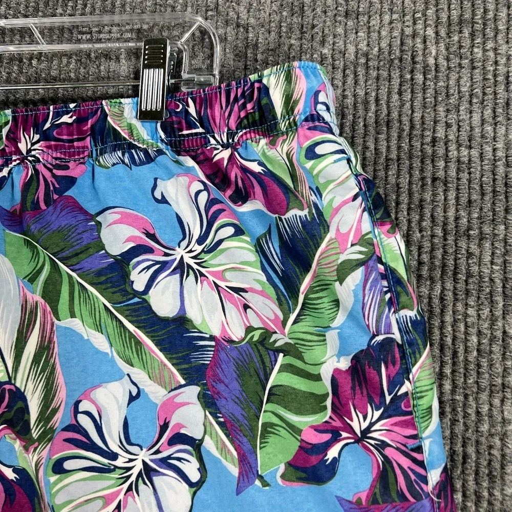 Tommy Bahama Swim Shorts Trunks Mens XL Extra Large Blue Floral Lined Beach Pool